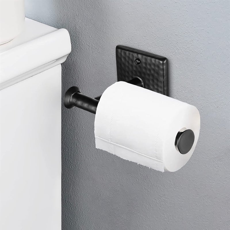 Monarch Abode Bathroom Toilet Paper Holder â€“ 7-inch Traditional Hand Hammered Metal Wall Mounted Matte Black Toilet Paper Holder, Wall Mount Organizer Decorative Tissue Holders for Bathroom - Image 5